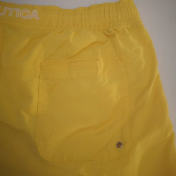 Nautica Men's Yellow Mesh Lined Swim Shorts - Picture 5 of 11